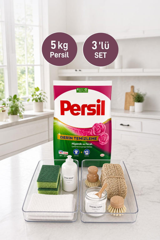 Persil Matik 5 Kg + 2'li Şeffaf Düzenleyici - Selka Home | Şık tasarımlar akıllı çözümler