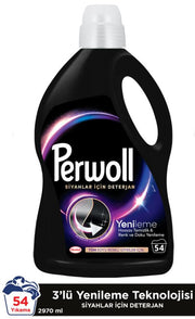 Perwoll Siyahlar ve Koyu Renkliler Yenileme & Hassas Sıvı Çamaşır Deterjanı 2.97L 3'lü Set - Selka Home | Şık tasarımlar akıllı çözümler