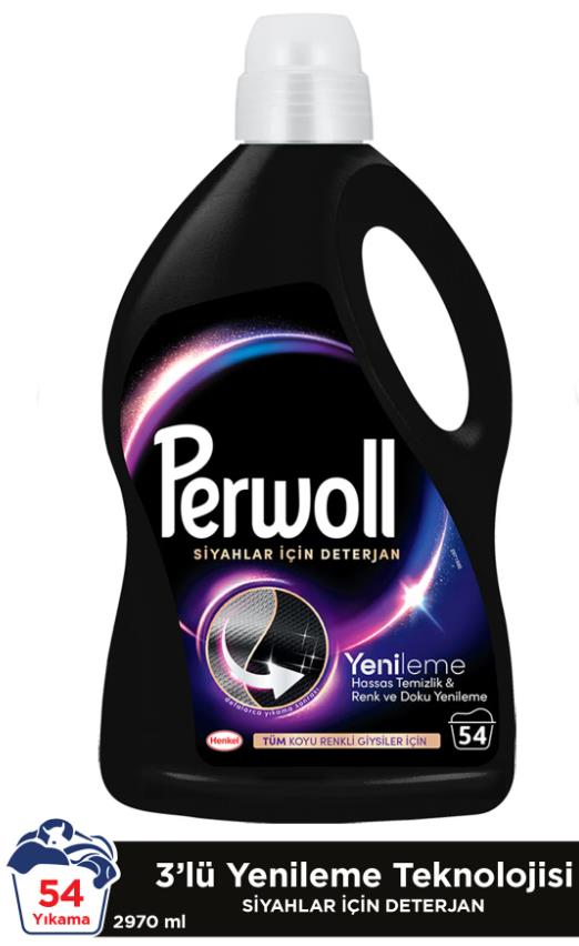 Perwoll Siyahlar ve Koyu Renkliler Yenileme & Hassas Sıvı Çamaşır Deterjanı 2.97L 3'lü Set - Selka Home | Şık tasarımlar akıllı çözümler