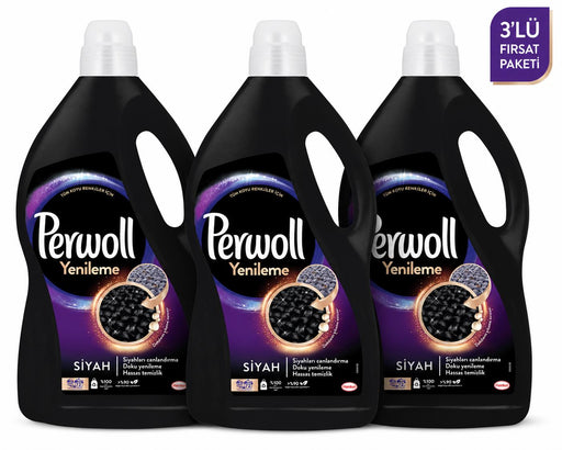 Perwoll Yenileme Siyah Sıvı Çamaşır Deterjanı 3.96L 3'lü Fırsat Paketi - Selka Home | Şık tasarımlar akıllı çözümler
