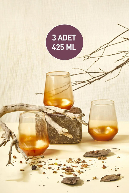 Safir 3'lü Meşrubat Bardağı 425 ML - Selka Home | Şık tasarımlar akıllı çözümler
