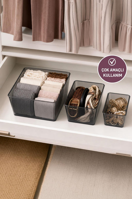 Salve 3'lü (Büyük, Orta, Küçük) Buzdolabı-Banyo Organizer Düzenleyici - Selka Home | Şık tasarımlar akıllı çözümler