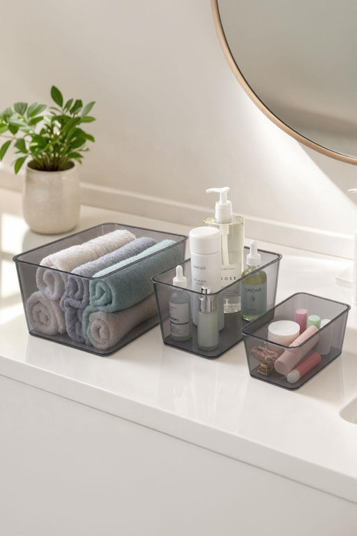 Salve 3'lü (Büyük, Orta, Küçük) Buzdolabı-Banyo Organizer Düzenleyici - Selka Home | Şık tasarımlar akıllı çözümler