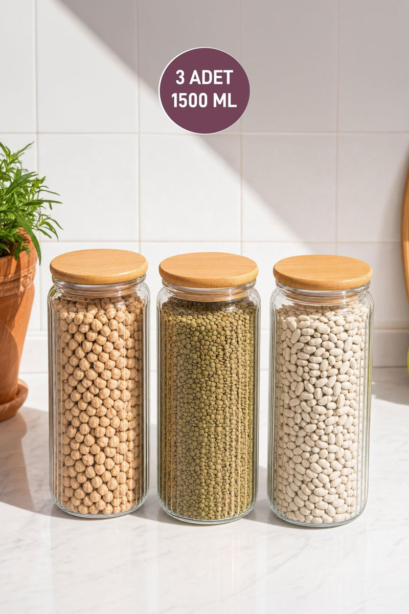 Selka Home - 1500 ML Rigel 3'lü Kavanoz - Selka Home | Şık tasarımlar akıllı çözümler