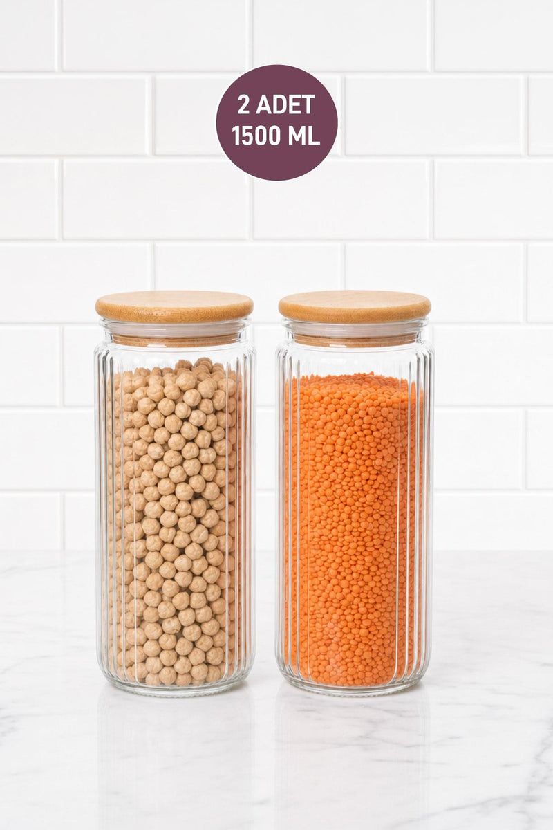 Selka Home - 2 Adet 1500 ML. Kavanoz - Selka Home | Şık tasarımlar akıllı çözümler