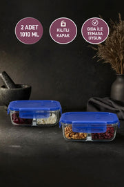 Selka Home 2 Adet Lina Bölmeli Cam Saklama - Selka Home | Şık tasarımlar akıllı çözümler