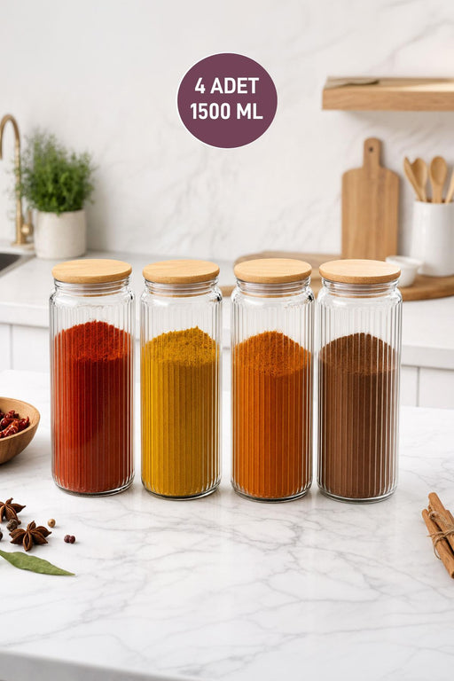 Selka Home - 4 Adet 1500 ML. Kavanoz - Selka Home | Şık tasarımlar akıllı çözümler
