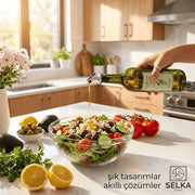 Selka Home Ahşap Stant 2'li Olıve Oıl ve Sunflour Oıl 750 ml - Selka Home | Şık tasarımlar akıllı çözümler