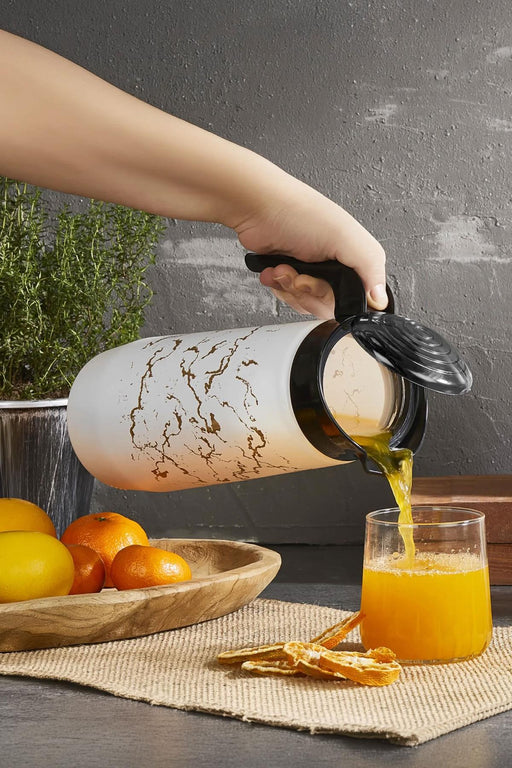 Selka Home Beyaz Mermer Desen Cam Sürahi 1500 ML - Selka Home | Şık tasarımlar akıllı çözümler