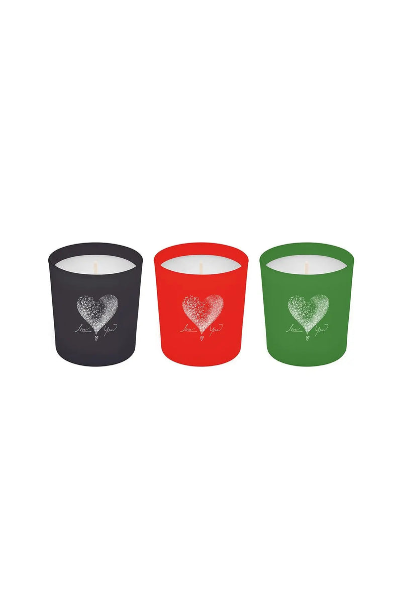 Selka Home 3lü Amor Cam Bardak Mum 110 GR. - Selka Home | Şık tasarımlar akıllı çözümler