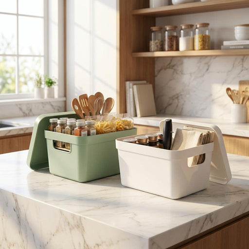 Selka Home Kapaklı 2'li Organizer Kutu - Selka Home | Şık tasarımlar akıllı çözümler