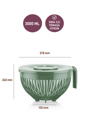 Selka Home Kapaklı Mikser Kabı 3000 ml - Selka Home | Şık tasarımlar akıllı çözümler