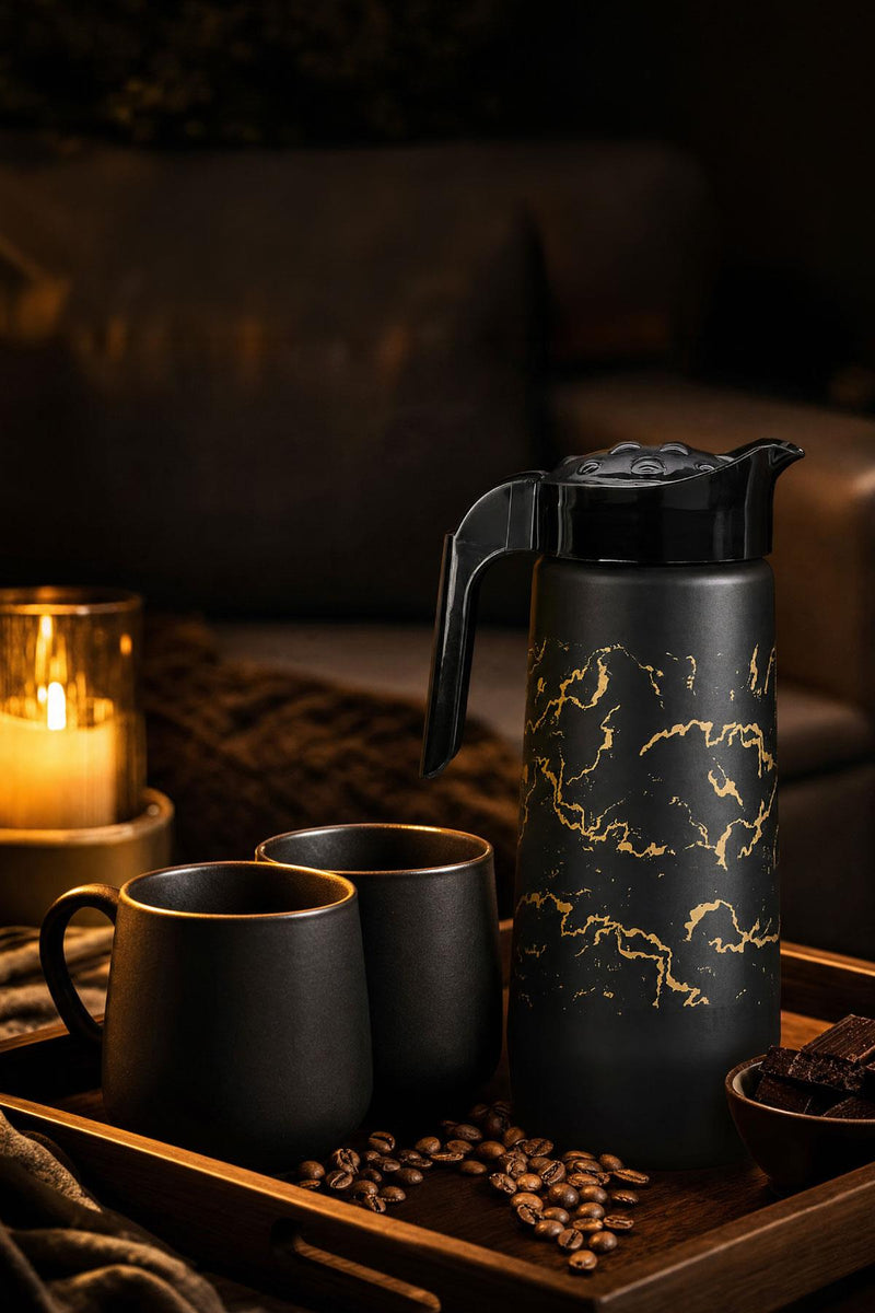 Selka Home Siyah Mermer Desen Cam Sürahi 1500 ML - Selka Home | Şık tasarımlar akıllı çözümler