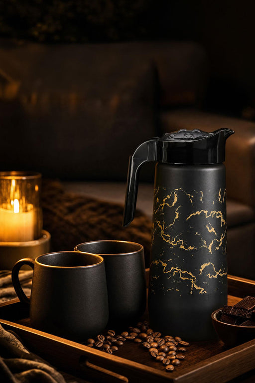 Selka Home Siyah Mermer Desen Cam Sürahi 1500 ML - Selka Home | Şık tasarımlar akıllı çözümler