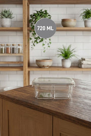 Selka Home Sofia 720 ML. 2 Bölmeli Cam Saklama Kabı - Selka Home | Şık tasarımlar akıllı çözümler