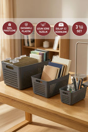 Selka Lavin 3'lü Dolap İçi Düzenleyici ( 2-4-7 Lt. ) - Selka Home | Şık tasarımlar akıllı çözümler