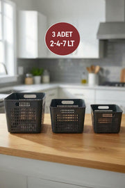 Selka Lavin 3'lü Dolap İçi Düzenleyici ( 2-4-7 Lt. ) - Selka Home | Şık tasarımlar akıllı çözümler