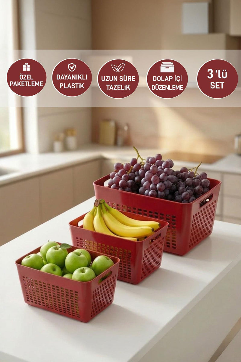 Selka Lavin 3'lü Dolap İçi Düzenleyici ( 2-4-7 Lt. ) - Selka Home | Şık tasarımlar akıllı çözümler