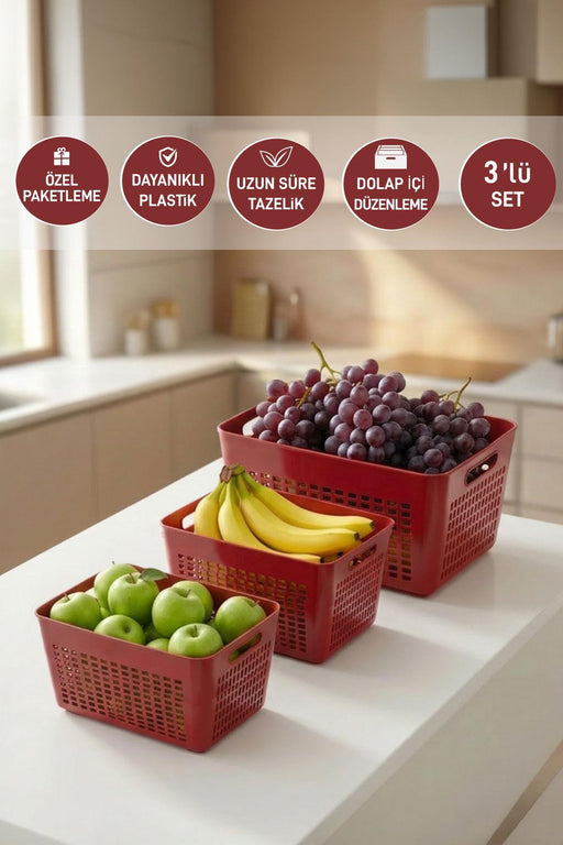 Selka Lavin 3'lü Dolap İçi Düzenleyici ( 2-4-7 Lt. ) - Selka Home | Şık tasarımlar akıllı çözümler