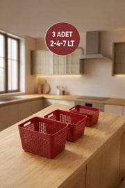 Selka Lavin 3'lü Dolap İçi Düzenleyici ( 2-4-7 Lt. ) - Selka Home | Şık tasarımlar akıllı çözümler