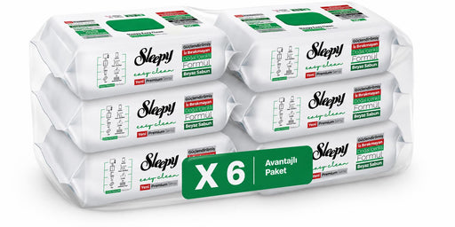 Sleepy Easy Clean Premium Beyaz Sabun Katkılı Yüzey Temizlik Havlusu Mendili 6x100 (600 Yaprak) - Selka Home | Şık tasarımlar akıllı çözümler