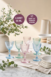 Sophia 6'lı Kahve Yanı Kadeh Seti 55 ML - Selka Home | Şık tasarımlar akıllı çözümler
