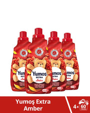 Yumoş Extra Konsantre Çamaşır Yumuşatıcısı Amber 1440 ml 60 Yıkama 4 adet - Selka Home | Şık tasarımlar akıllı çözümler