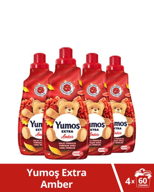Yumoş Extra Konsantre Çamaşır Yumuşatıcısı Amber 1440 ml 60 Yıkama 4 adet - Selka Home | Şık tasarımlar akıllı çözümler