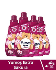 Yumoş Extra Konsantre Çamaşır Yumuşatıcısı Sakura 1440 ml 60 Yıkama 4 adet - Selka Home | Şık tasarımlar akıllı çözümler